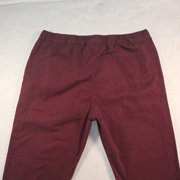 Matchstick Elastic Waist Joggers Pull On Chino Pants Men's Size 40 Burgundy - Picture 4 of 11